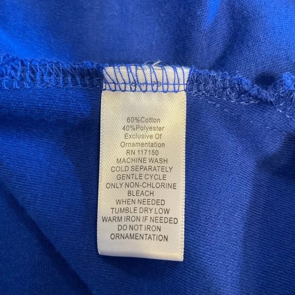 Quacker Factory blue rhinestone accented tank top size XL - Picture 7 of 7